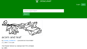 openclipart圖庫：acorn and leaf縮圖
