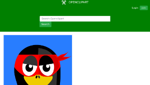 openclipart圖庫：Superhero Penguin縮圖
