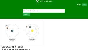 openclipart圖庫：Geocentric and heliocentric systems-資源代表圖