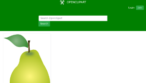 openclipart圖庫：Pear SVG, Pear clipart縮圖