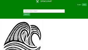 openclipart圖庫：waves - lineart-資源代表圖