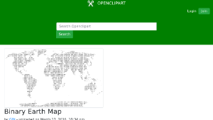 openclipart圖庫：Binary Earth Map縮圖