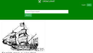 openclipart圖庫：English man-o-war ship縮圖