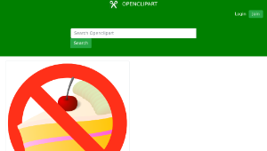 openclipart圖庫：No cake sign縮圖