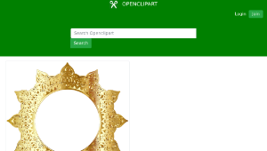 openclipart圖庫：Gold Decorative Ornamental Round Frame-資源代表圖