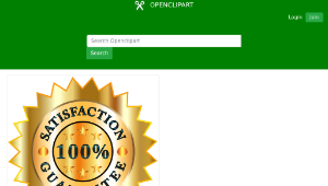 openclipart圖庫：100% Satisfaction Guarantee Badge縮圖