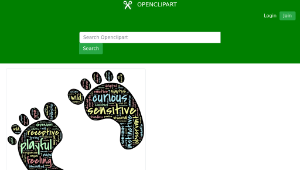 openclipart圖庫：Footprints Typography縮圖