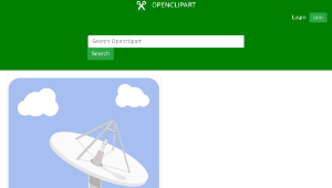 openclipart圖庫：Satellite Dish Base Station縮圖