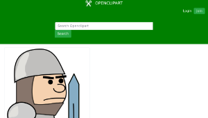 openclipart圖庫：Medieval soldier縮圖