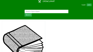 openclipart圖庫：book - lineart縮圖