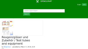 openclipart圖庫：Reagenzgläser und Zubehör / Test tubes and equipment縮圖