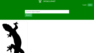 openclipart圖庫：Salamander Silhouette