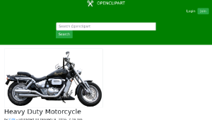 openclipart圖庫：Heavy Duty Motorcycle-資源代表圖