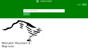 openclipart圖庫：Mercator Mountain 6 - Map Icon縮圖