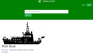 openclipart圖庫：Pilot Boat-資源代表圖