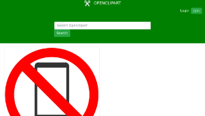 openclipart圖庫：No Phones Sign