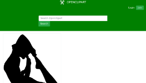 openclipart圖庫：Female Yoga Pose Silhouette 3-資源代表圖