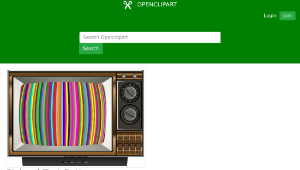 openclipart圖庫：Striped Test Pattern Television-資源代表圖