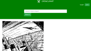 openclipart圖庫：Retro-Future Buildings and Rocket