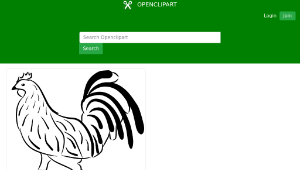 openclipart圖庫：Rooster縮圖