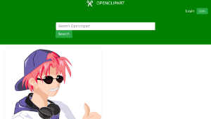 openclipart圖庫：Cool Boy縮圖