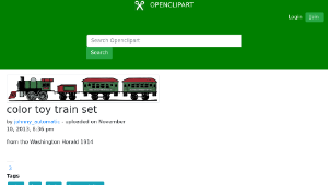 openclipart圖庫：color toy train set-資源代表圖
