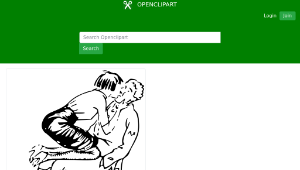 openclipart圖庫：Kissing girl縮圖