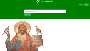 openclipart圖庫：Jesus Christ Portrait