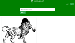 openclipart圖庫：Sherlock lion縮圖