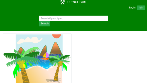 openclipart圖庫：coqueiro de praia-資源代表圖