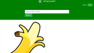 openclipart圖庫：Simple Peeled Banana (Outlined)-資源代表圖