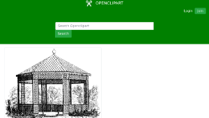 openclipart圖庫：Vintage Gazebo縮圖