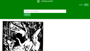 openclipart圖庫：Fairy in the Woods