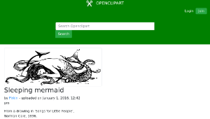 openclipart圖庫：Sleeping mermaid-資源代表圖