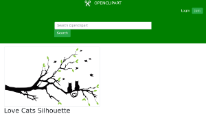 openclipart圖庫：Love Cats Silhouette縮圖