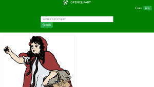 openclipart圖庫：Little Red Riding Hood