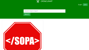 openclipart圖庫：Stop SOPA縮圖
