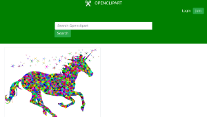 openclipart圖庫：Prismatic Low Poly Magical Unicorn縮圖