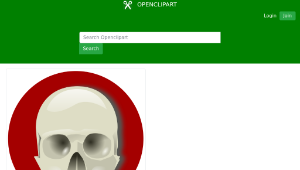 openclipart圖庫：Human skull-資源代表圖