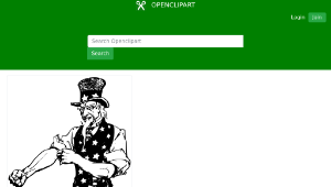 openclipart圖庫：Pissed-off Uncle Sam縮圖