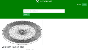 openclipart圖庫：Wicker Table Top縮圖