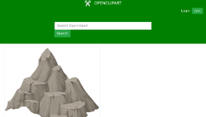 openclipart圖庫：Alpine Landscape Cone Top Rock 01a Al1縮圖