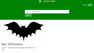 openclipart圖庫：Bat Silhouette-資源代表圖
