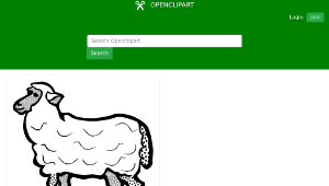 openclipart圖庫：sheep - lineart