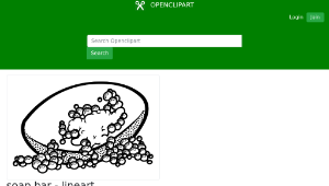 openclipart圖庫：soap bar - lineart縮圖