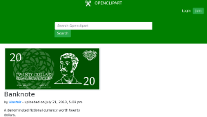 openclipart圖庫：Banknote-資源代表圖