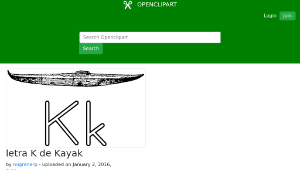 openclipart圖庫：letra K de Kayak縮圖