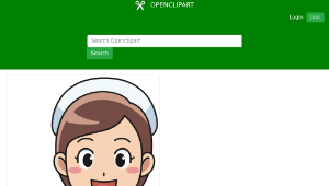 openclipart圖庫：Cheerful Nurse (#2)-資源代表圖
