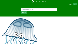 openclipart圖庫：cartoon jellyfish縮圖