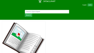 openclipart圖庫：book with picture and text縮圖